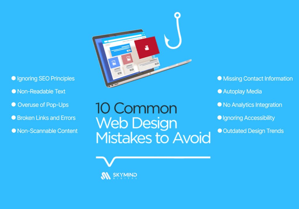 common mistakes in website design